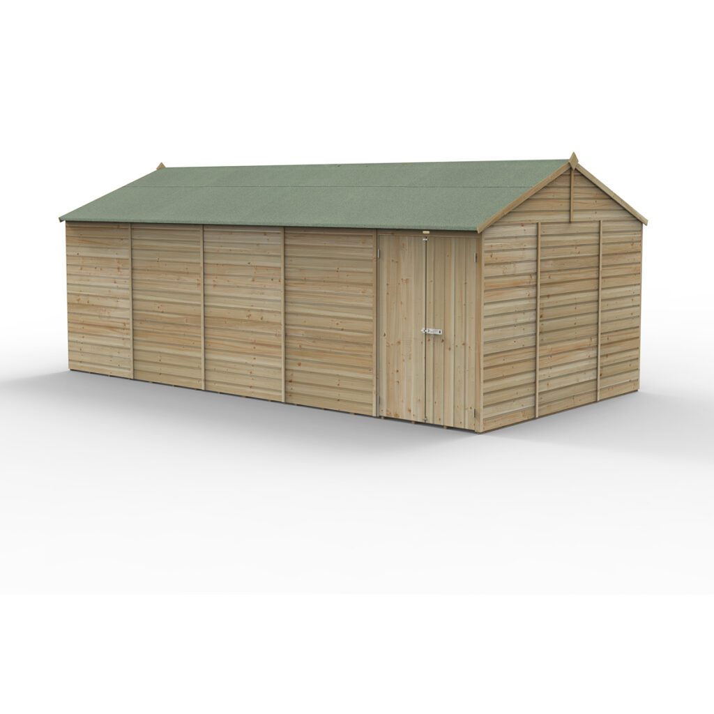 Beckwood 20×10 Reverse Apex Shed – No Windows – Double Door with Installation 5013053198025 2